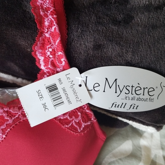 NWT Le Mystere Lace Tisha Bra Sweetheart Red 36C - Picture 2 of 6